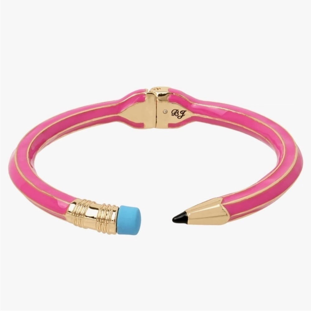 Betsey Johnson Pencil Hinged Bracelet Pink New